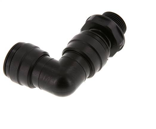 22mm x G3/4'' 90deg Elbow Push-in Fitting with Male Threads POM NBR Rotatable