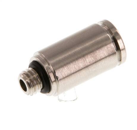 4mm x M 5 Push-in Fitting with Male Threads Brass NBR [5 Pieces]