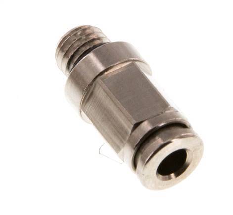 4mm x M 7 Push-in Fitting with Male Threads Brass NBR [5 Pieces]