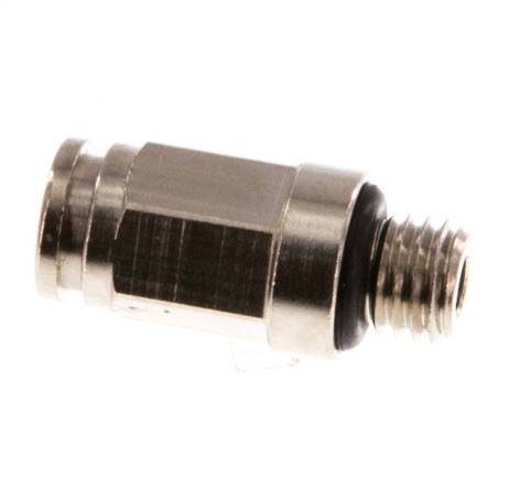 4mm x M 7 Push-in Fitting with Male Threads Brass NBR [5 Pieces]