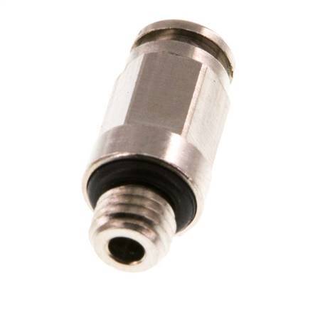 4mm x M 7 Push-in Fitting with Male Threads Brass NBR [5 Pieces]