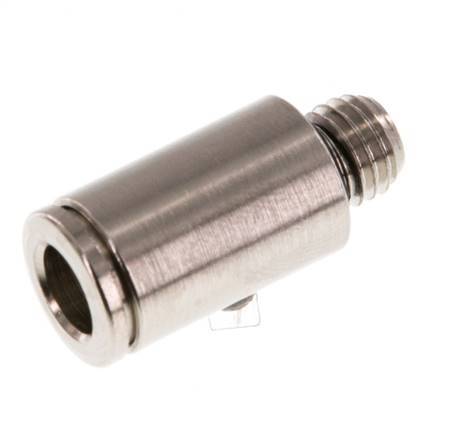 6mm x M 7 Push-in Fitting with Male Threads Brass NBR [5 Pieces]