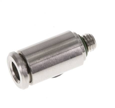 5mm x M 5 Push-in Fitting with Male Threads Brass FKM [2 Pieces]
