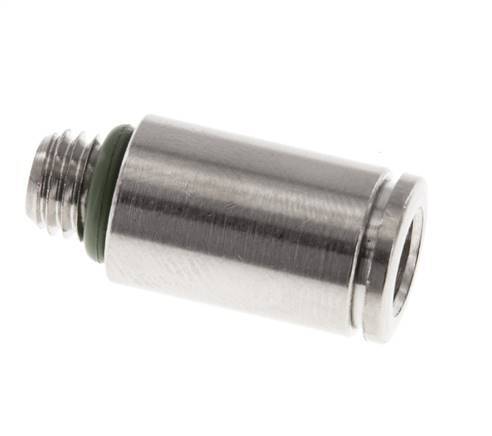 6mm x M 7 Push-in Fitting with Male Threads Brass FKM [2 Pieces]