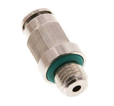 4mm x M 8 x 1 Push-in Fitting with Male Threads Brass FKM [2 Pieces]