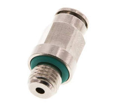 4mm x M 8 x 1 Push-in Fitting with Male Threads Brass FKM [2 Pieces]