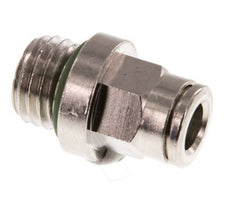 6mm x M 12 x 1.5 Push-in Fitting with Male Threads Brass FKM [2 Pieces]