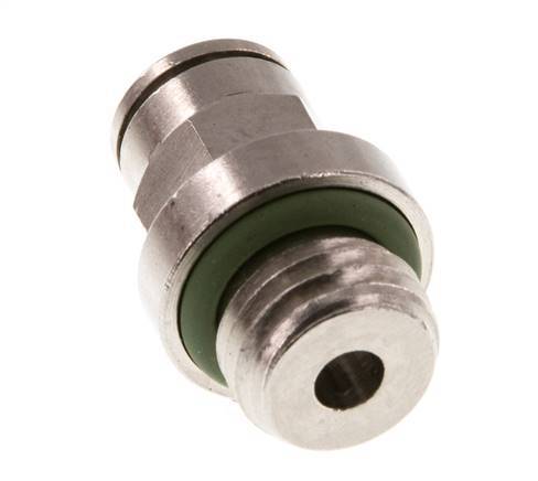 6mm x M 12 x 1.5 Push-in Fitting with Male Threads Brass FKM [2 Pieces]