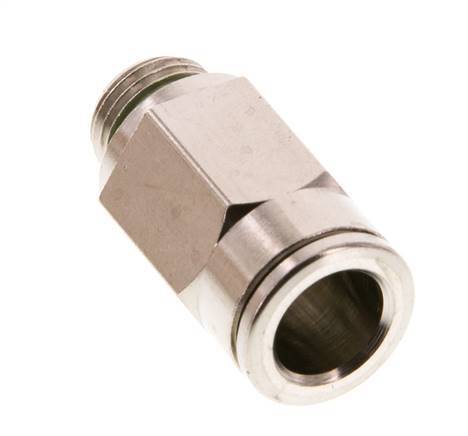 8mm x G1/8'' Push-in Fitting with Male Threads Brass FKM [2 Pieces]