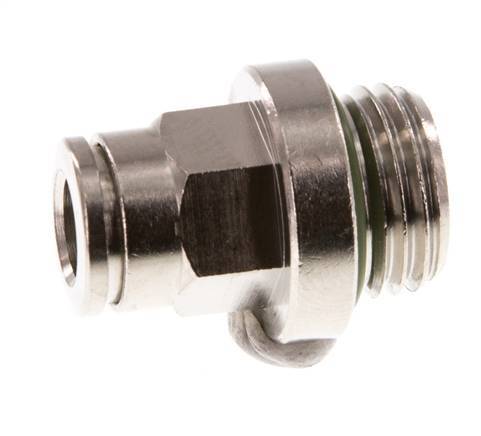 6mm x G1/4'' Push-in Fitting with Male Threads Brass FKM [2 Pieces]