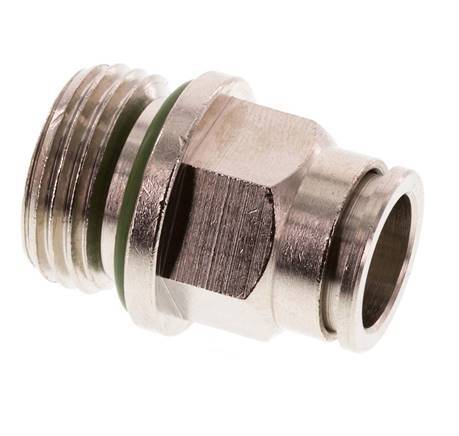 12mm x G1/2'' Push-in Fitting with Male Threads Brass FKM [2 Pieces]