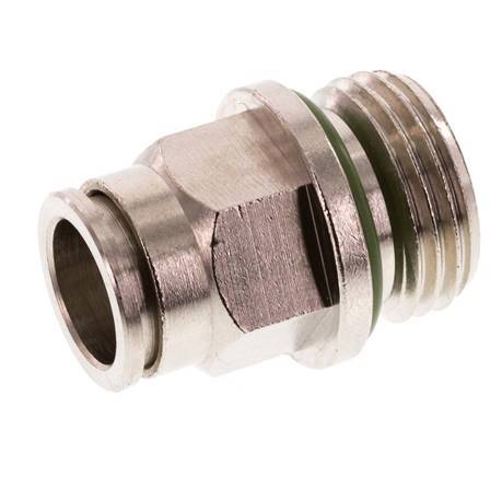 12mm x G1/2'' Push-in Fitting with Male Threads Brass FKM [2 Pieces]