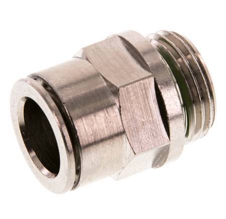 14mm x G1/2'' Push-in Fitting with Male Threads Brass FKM