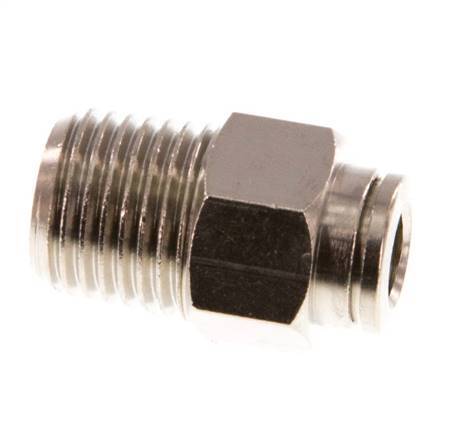6mm x R1/4'' Push-in Fitting with Male Threads Brass NBR [2 Pieces]