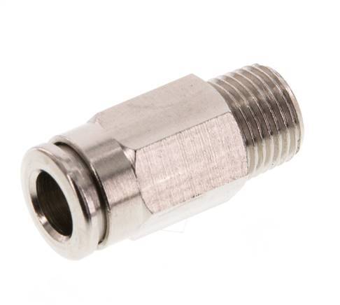 6mm x R1/8'' Push-in Fitting with Male Threads Brass FKM [5 Pieces]