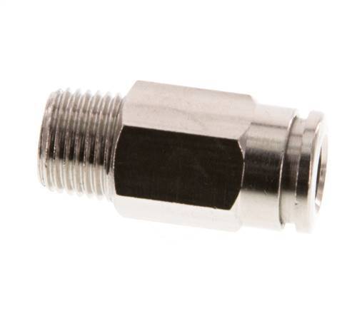 6mm x R1/8'' Push-in Fitting with Male Threads Brass FKM [5 Pieces]