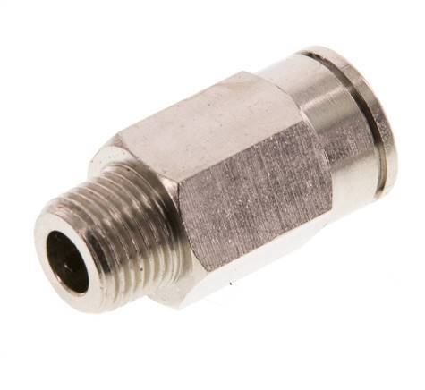 8mm x R1/8'' Push-in Fitting with Male Threads Brass FKM [2 Pieces]