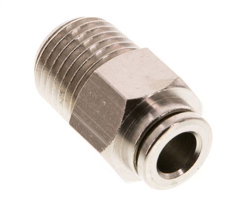 6mm x R1/4'' Push-in Fitting with Male Threads Brass FKM [2 Pieces]