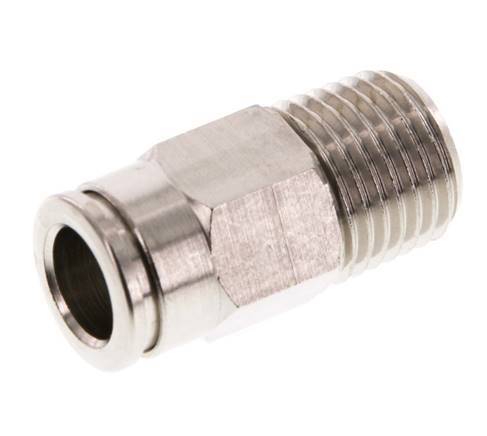 8mm x R1/4'' Push-in Fitting with Male Threads Brass FKM [2 Pieces]