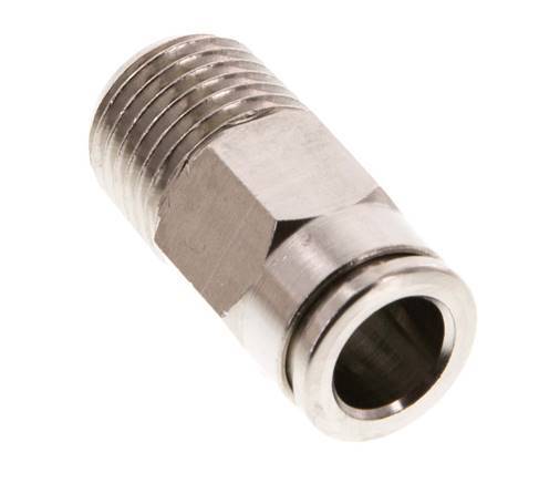 8mm x R1/4'' Push-in Fitting with Male Threads Brass FKM [2 Pieces]