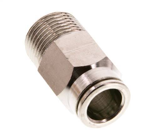 10mm x R3/8'' Push-in Fitting with Male Threads Brass FKM [2 Pieces]