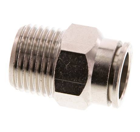 14mm x R1/2'' Push-in Fitting with Male Threads Brass FKM