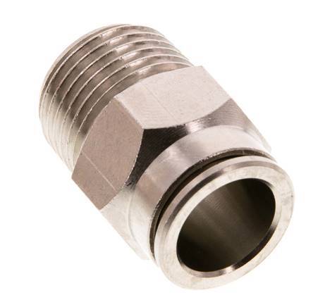 14mm x R1/2'' Push-in Fitting with Male Threads Brass FKM