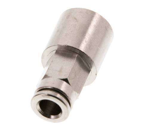 6mm x G1/4'' Push-in Fitting with Female Threads Brass NBR [2 Pieces]