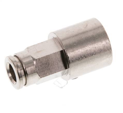 6mm x G1/4'' Push-in Fitting with Female Threads Brass NBR [2 Pieces]
