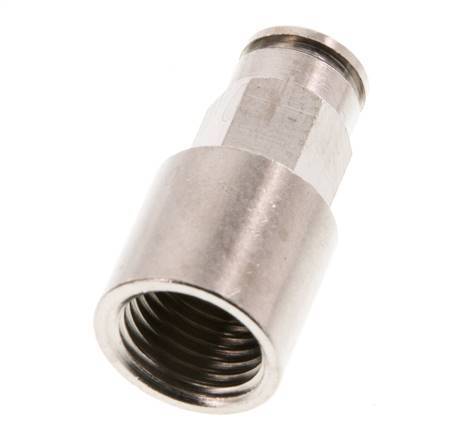 6mm x G1/4'' Push-in Fitting with Female Threads Brass NBR [2 Pieces]