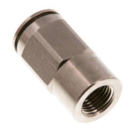 14mm x G1/4'' Push-in Fitting with Female Threads Brass NBR