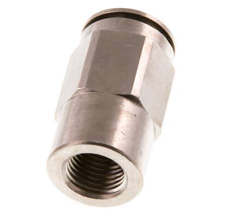 14mm x G1/4'' Push-in Fitting with Female Threads Brass NBR