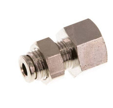 4mm x G1/8'' Push-in Fitting with Female Threads Brass NBR Bulkhead [2 Pieces]