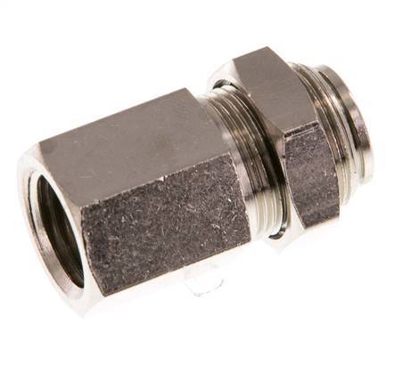 8mm x G1/4'' Push-in Fitting with Female Threads Brass NBR Bulkhead