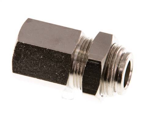 8mm x G1/4'' Push-in Fitting with Female Threads Brass NBR Bulkhead