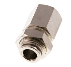 8mm x G1/4'' Push-in Fitting with Female Threads Brass NBR Bulkhead