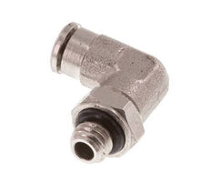 3mm x M 5 90deg Elbow Push-in Fitting with Male Threads Brass NBR Rotatable