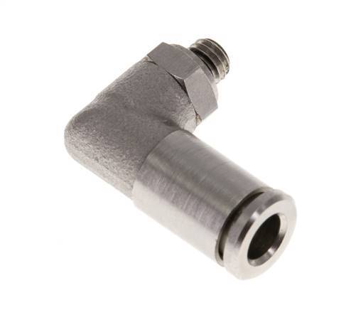 5mm x M 5 90deg Elbow Push-in Fitting with Male Threads Brass NBR Rotatable [2 Pieces]