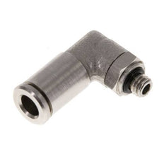 5mm x M 5 90deg Elbow Push-in Fitting with Male Threads Brass NBR Rotatable [2 Pieces]