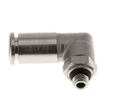 5mm x M 5 90deg Elbow Push-in Fitting with Male Threads Brass NBR Rotatable [2 Pieces]