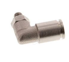 6mm x M 5 90deg Elbow Push-in Fitting with Male Threads Brass NBR Rotatable [2 Pieces]