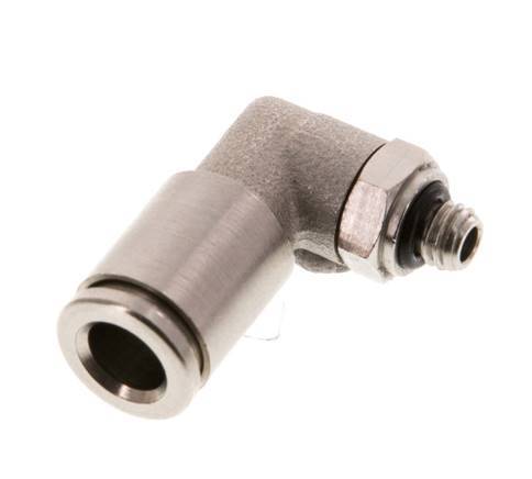 6mm x M 5 90deg Elbow Push-in Fitting with Male Threads Brass NBR Rotatable [2 Pieces]