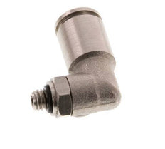 6mm x M 5 90deg Elbow Push-in Fitting with Male Threads Brass NBR Rotatable [2 Pieces]