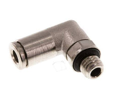 4mm x M 7 90deg Elbow Push-in Fitting with Male Threads Brass NBR Rotatable [2 Pieces]