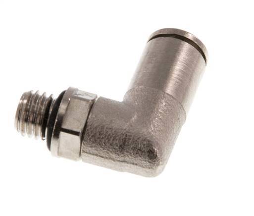 4mm x M 7 90deg Elbow Push-in Fitting with Male Threads Brass NBR Rotatable [2 Pieces]