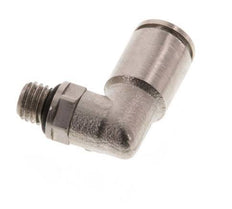 6mm x M 7 90deg Elbow Push-in Fitting with Male Threads Brass NBR Rotatable [2 Pieces]