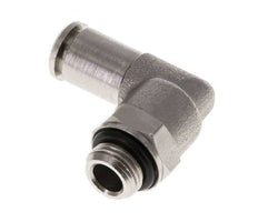 5mm x G1/8'' 90deg Elbow Push-in Fitting with Male Threads Brass NBR Rotatable [2 Pieces]