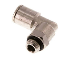 8mm x G1/8'' 90deg Elbow Push-in Fitting with Male Threads Brass NBR Rotatable [2 Pieces]