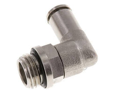 5mm x G1/4'' 90deg Elbow Push-in Fitting with Male Threads Brass NBR Rotatable [2 Pieces]