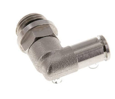 5mm x G1/4'' 90deg Elbow Push-in Fitting with Male Threads Brass NBR Rotatable [2 Pieces]